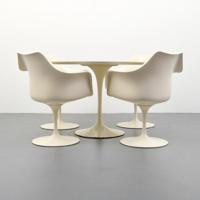 Eero Saarinen TULIP Dining Table & 4 Arm Chairs - Sold for $2,500 on 03-03-2018 (Lot 226).jpg